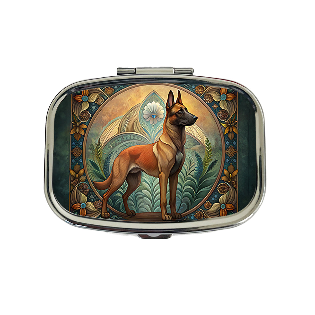 Belgian Malinois Dog Art Nouveau Travel Pill Box Case