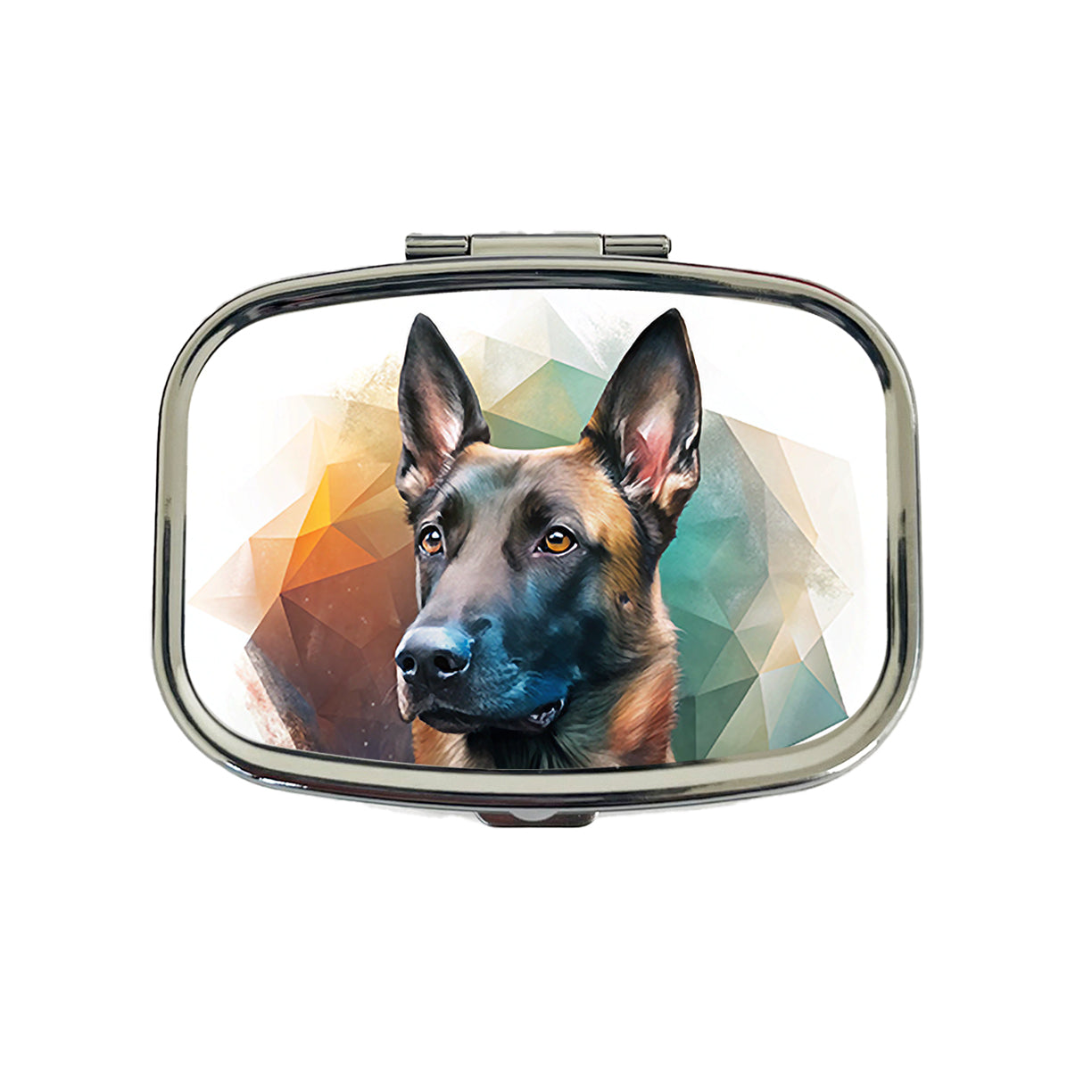 Belgian Malinois Dog Contemporary Art Travel Pill Box Case