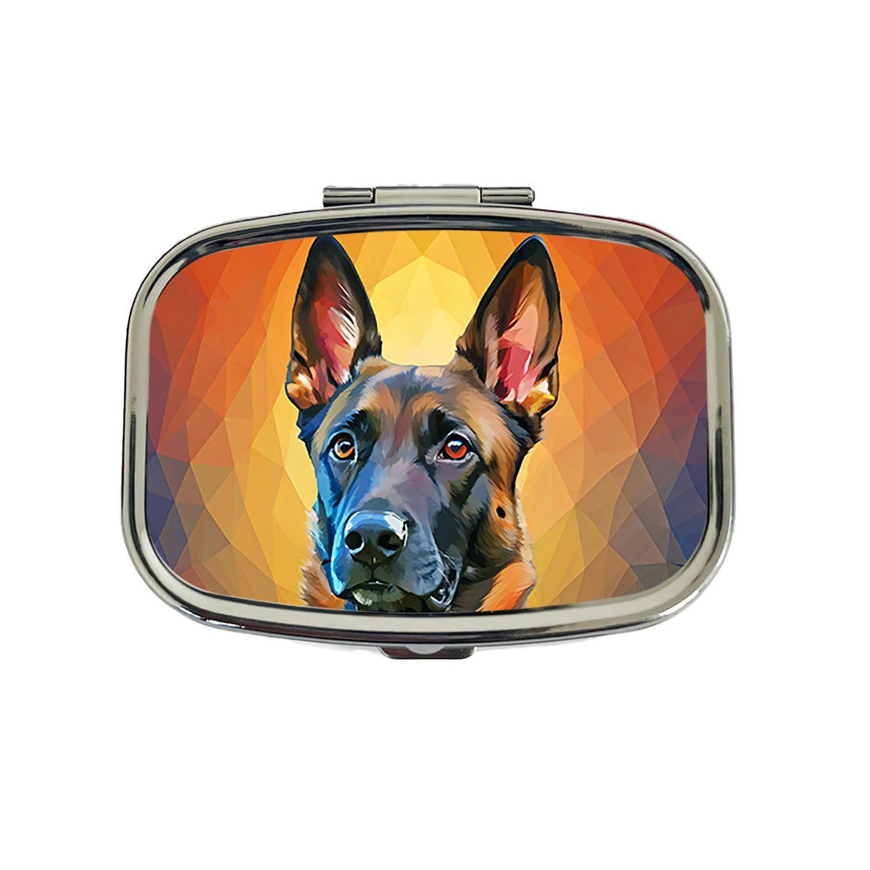 Belgian Malinois Dog Pop Art Travel Pill Box Case