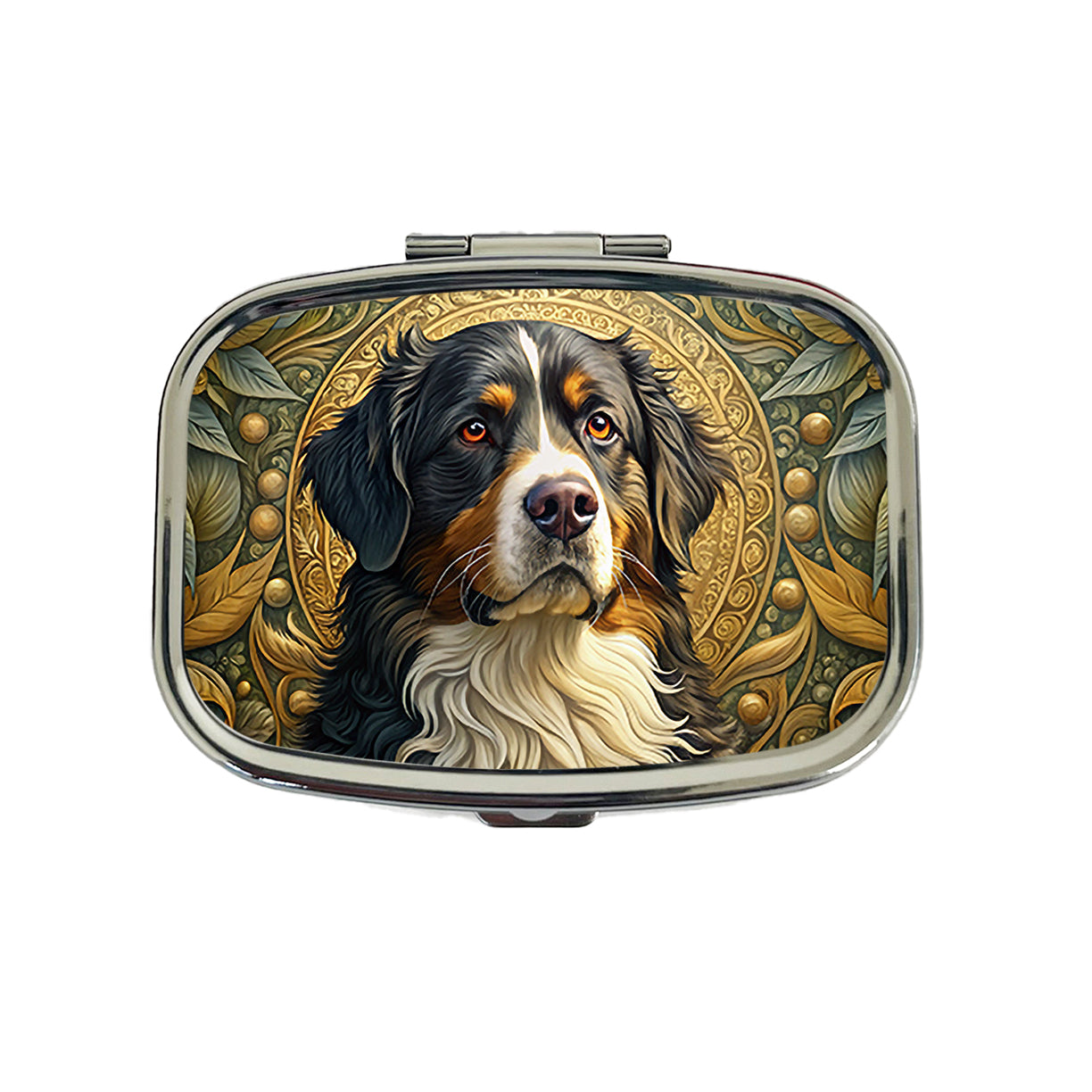 Bernese Mountain Dog Art Nouveau Travel Pill Box Case