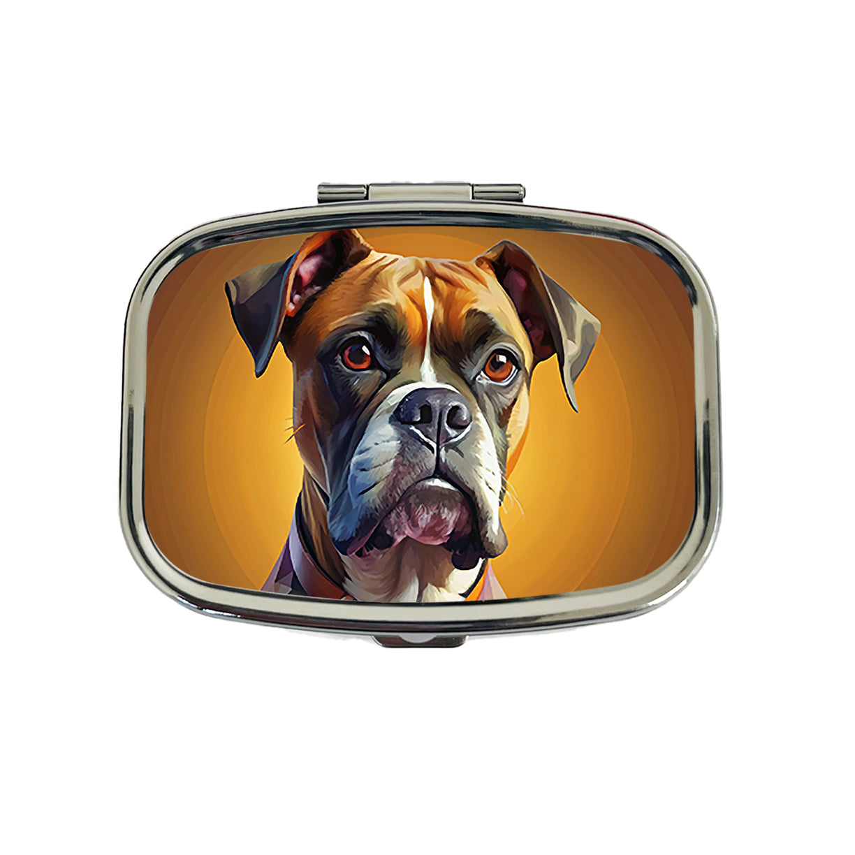 Boxer Dog Contemporary Art Travel Pill Box Case