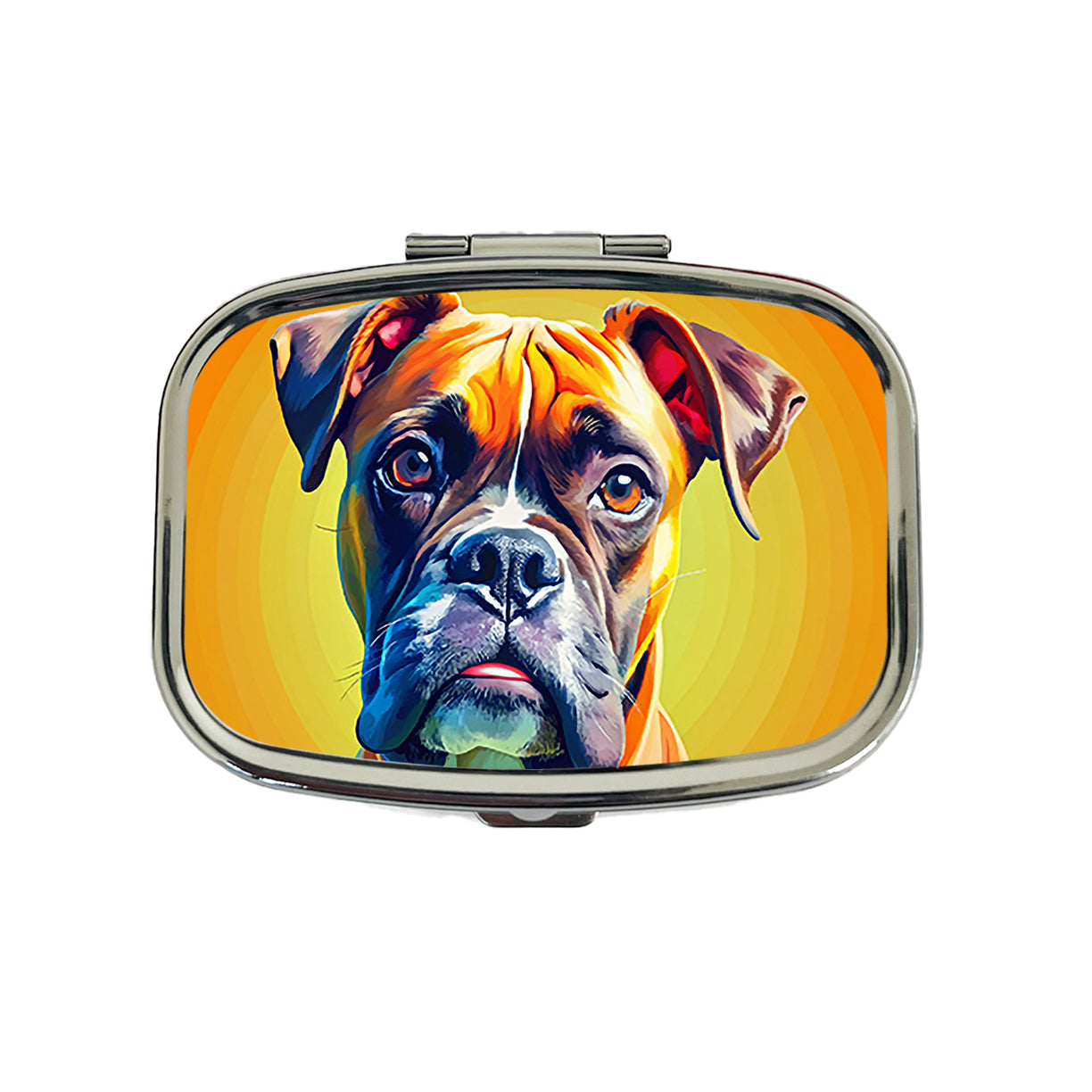 Boxer Dog Pop Art Travel Pill Box Case