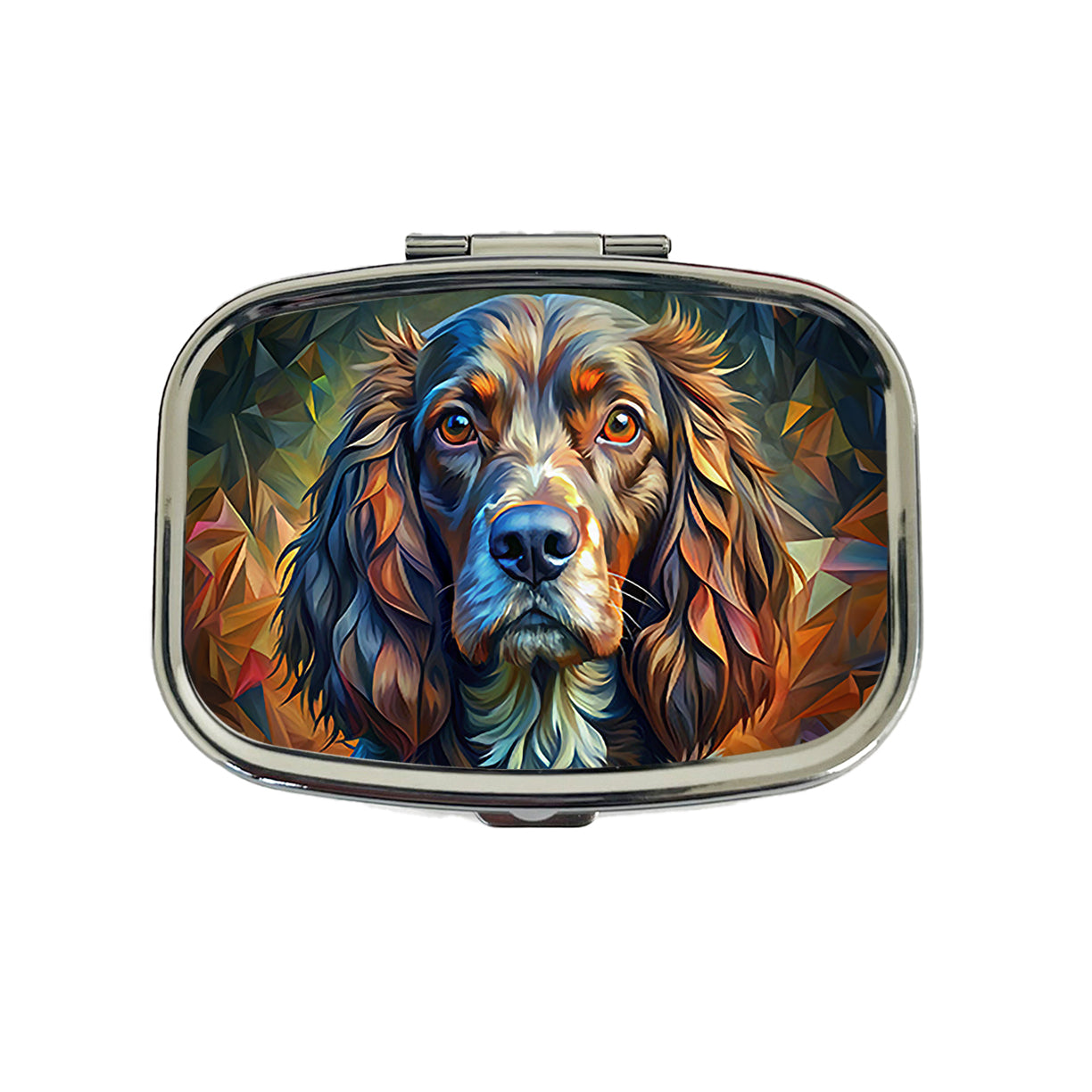 Boykin Spaniel Dog Abstract Stylized Art Travel Pill Box Case