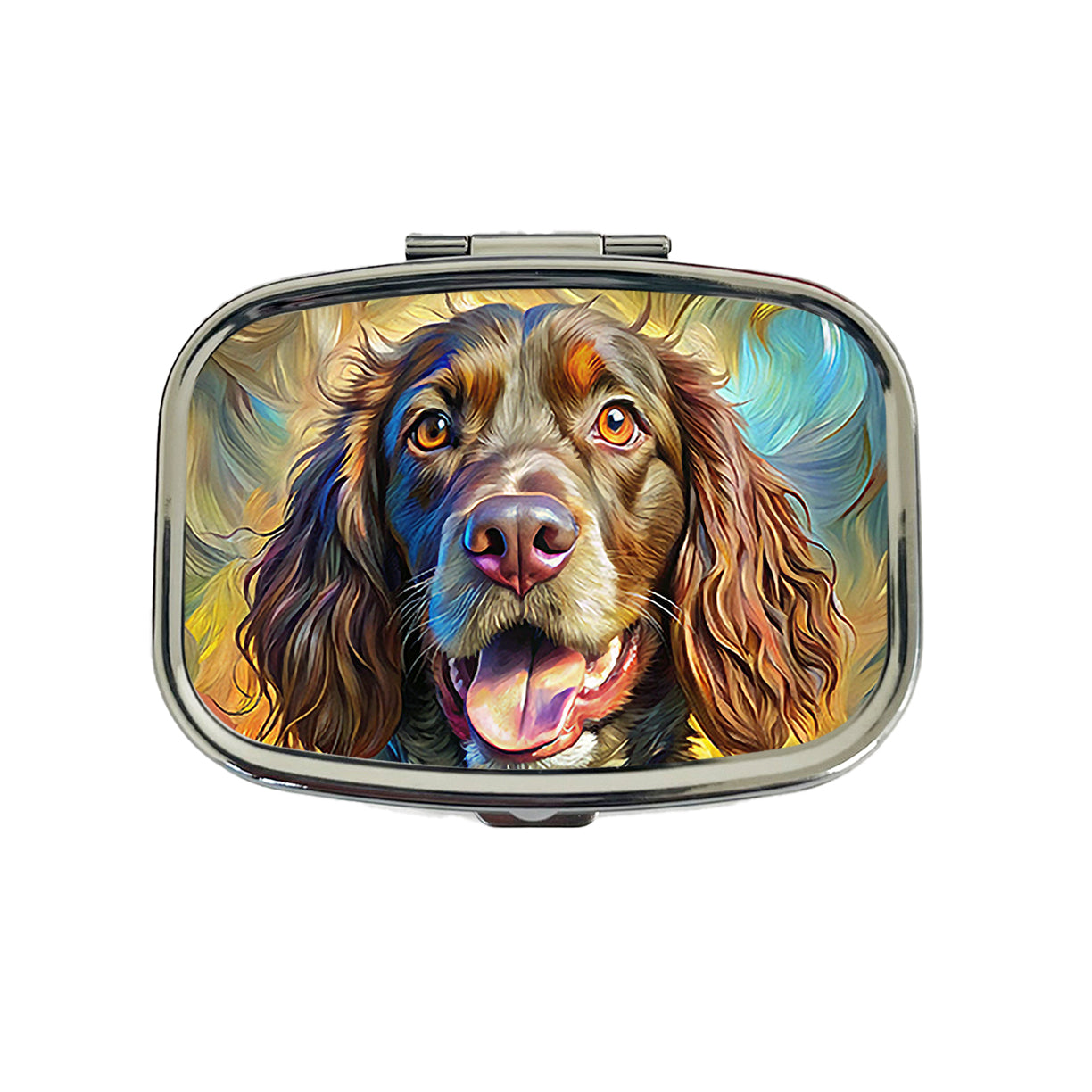 Boykin Spaniel Dog Expressionism Art Travel Pill Box Case