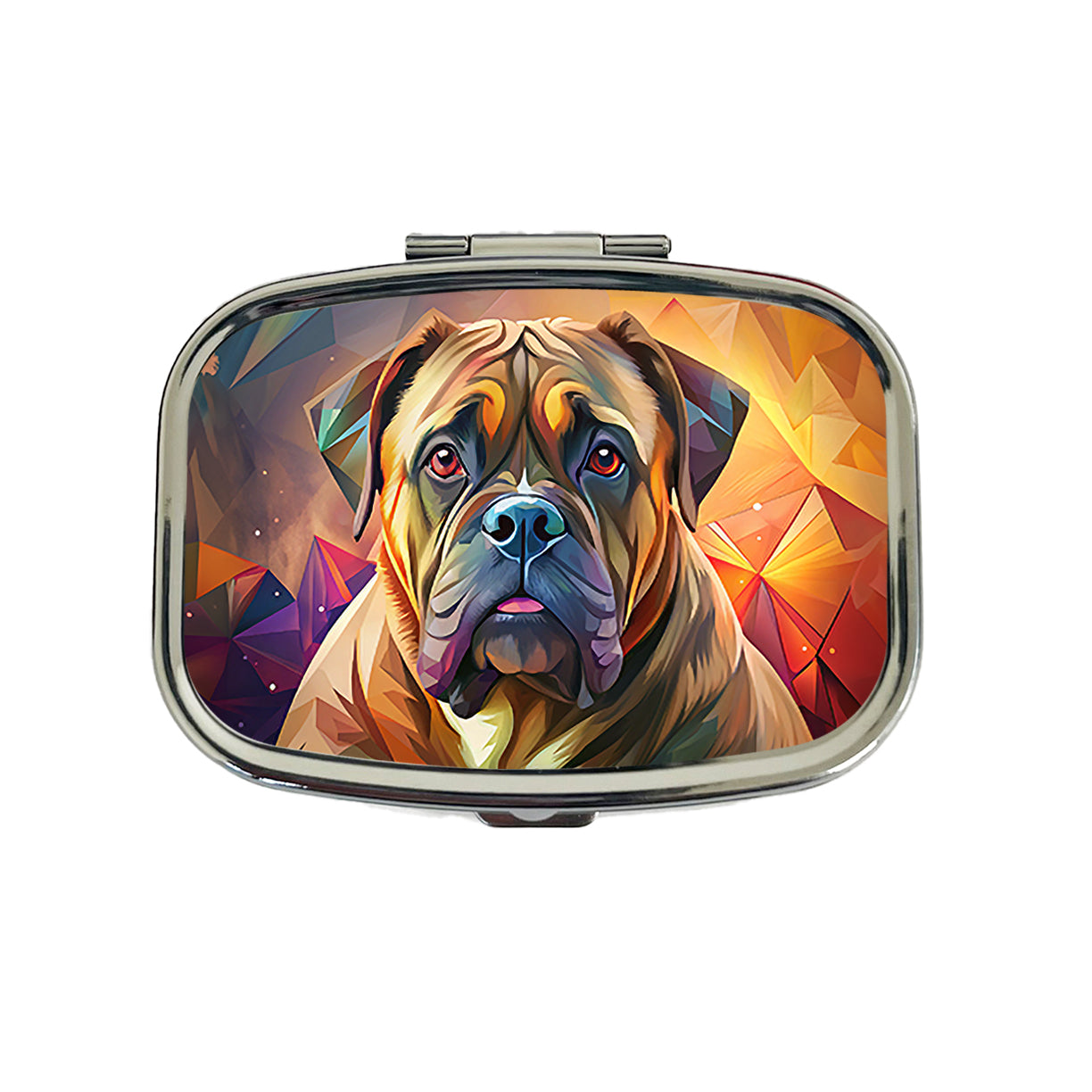 Bullmastiff Dog Contemporary Art Travel Pill Box Case