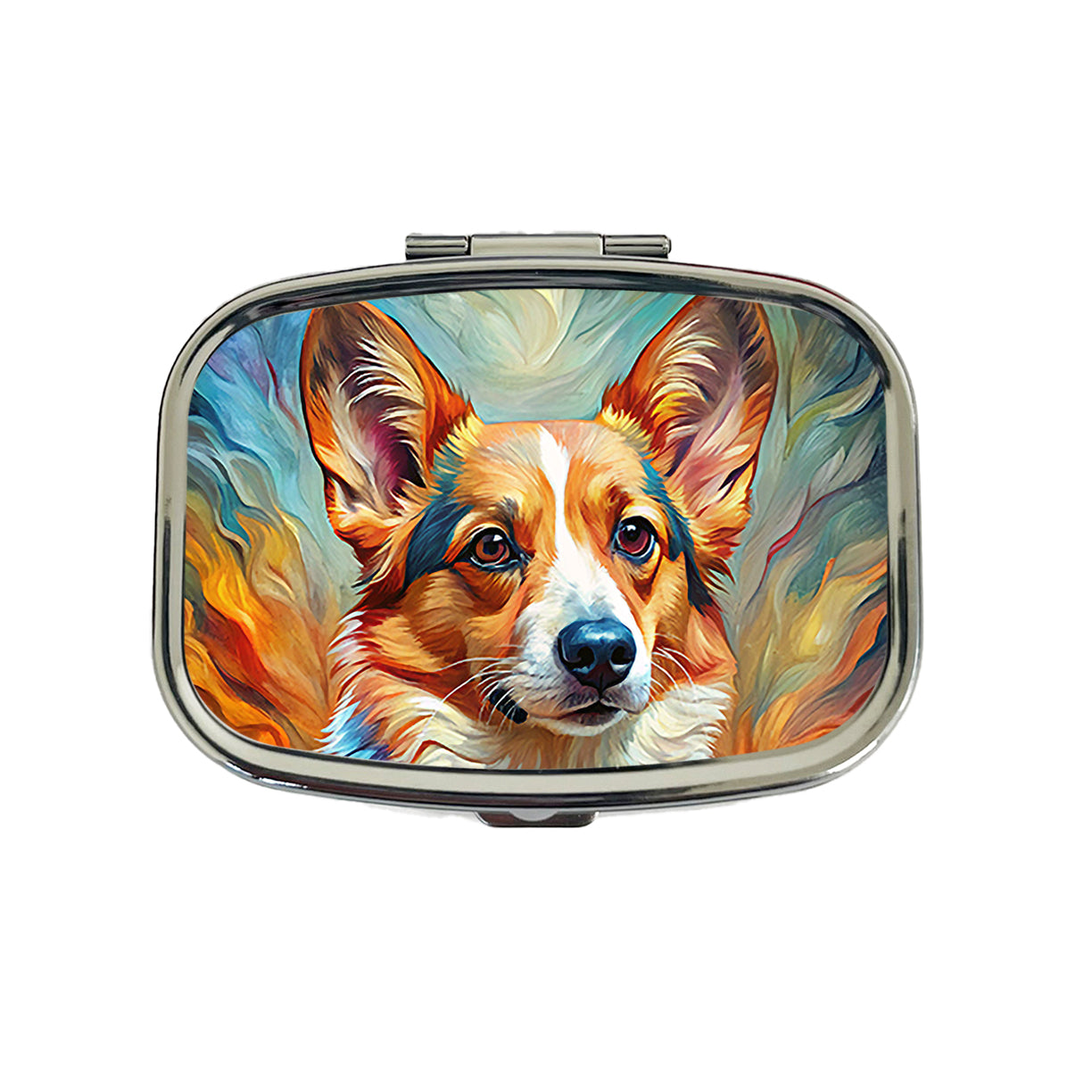 Cardigan Welsh Corgi Dog Expressionism Art Travel Pill Box Case