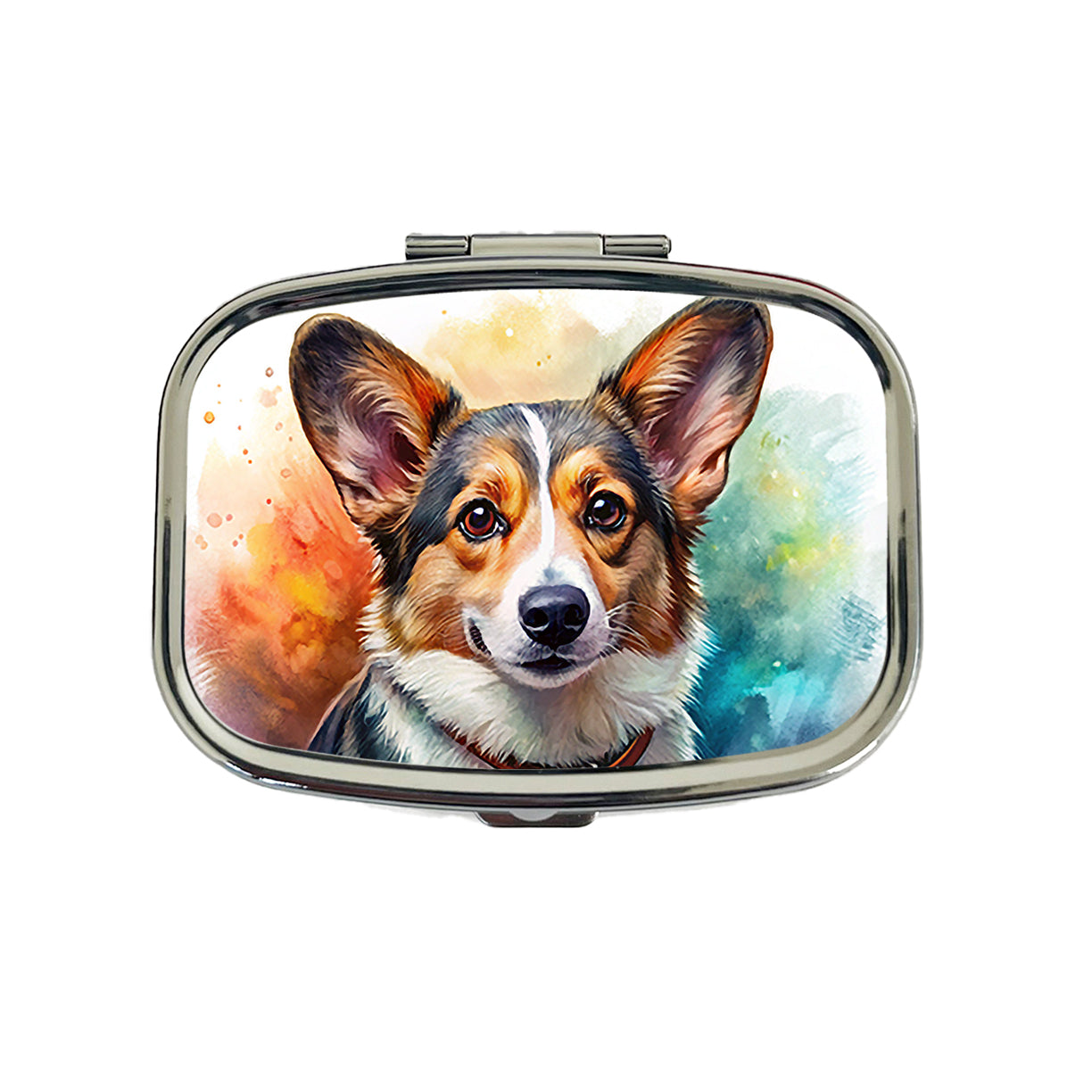 Cardigan Welsh Corgi Dog Illustration Travel Pill Box Case