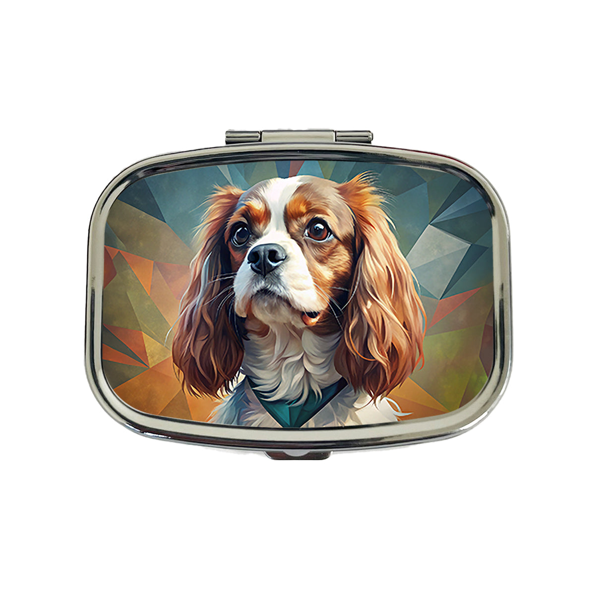 Cavalier King Charles Spaniel Dog Contemporary Art Travel Pill Box Case