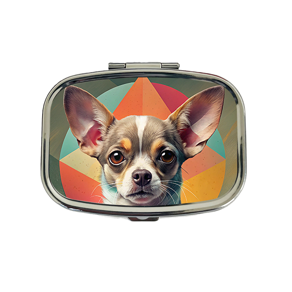 Chihuahua Dog Contemporary Art Travel Pill Box Case