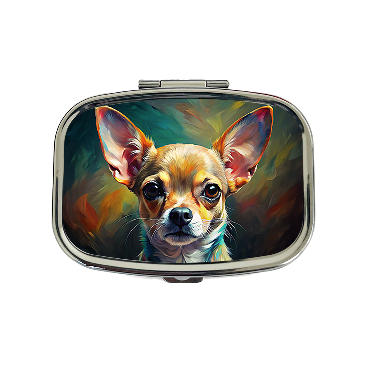 Chihuahua Dog Expressionism Art Travel Pill Box Case
