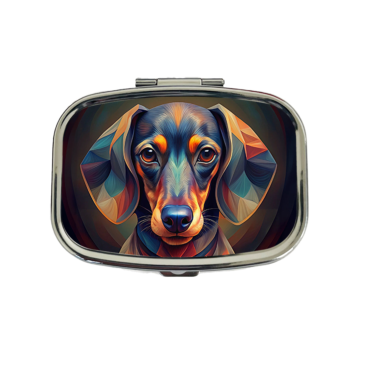 Dachshund Dog Abstract Stylized Art Travel Pill Box Case