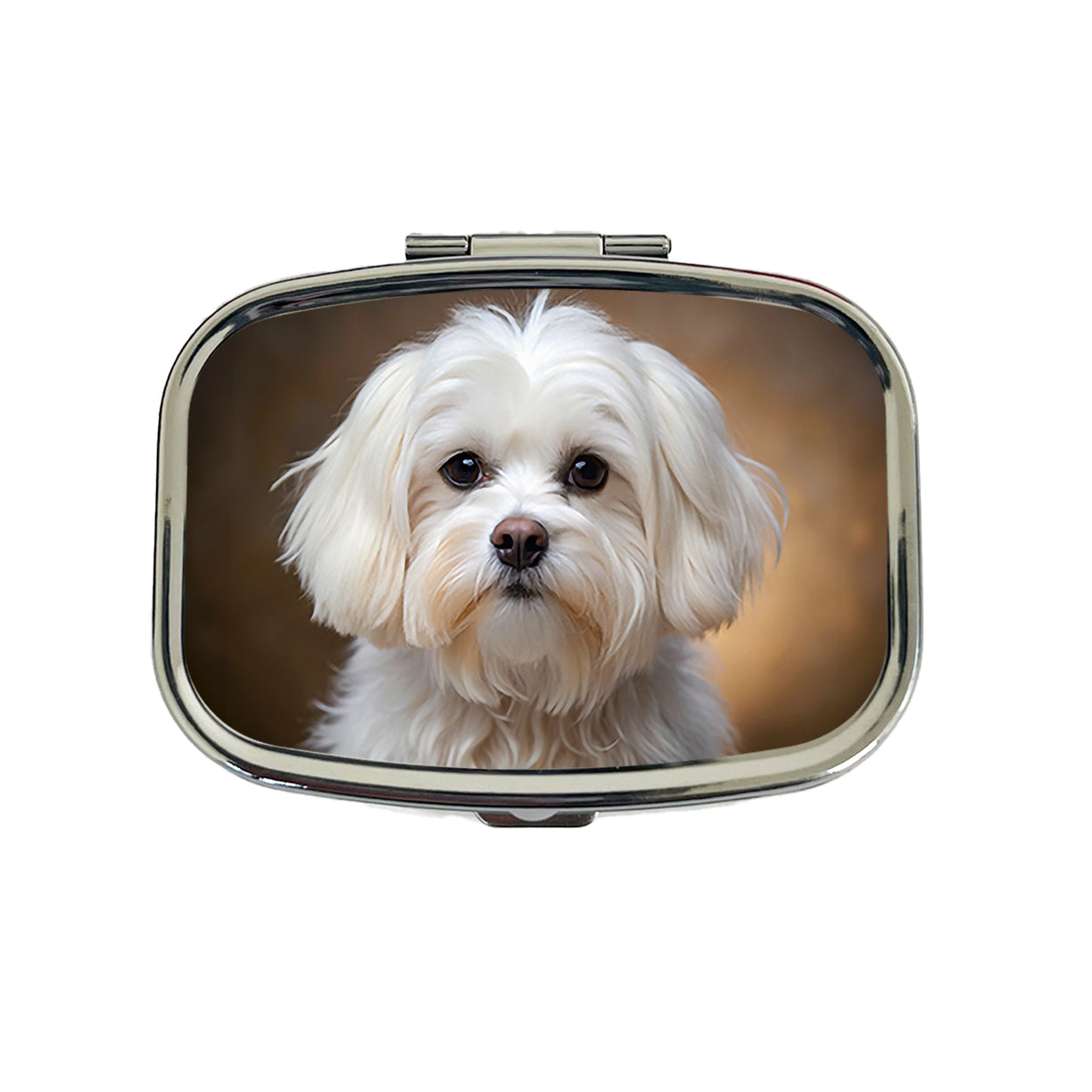 Maltese Dog Photo Travel Pill Box Case