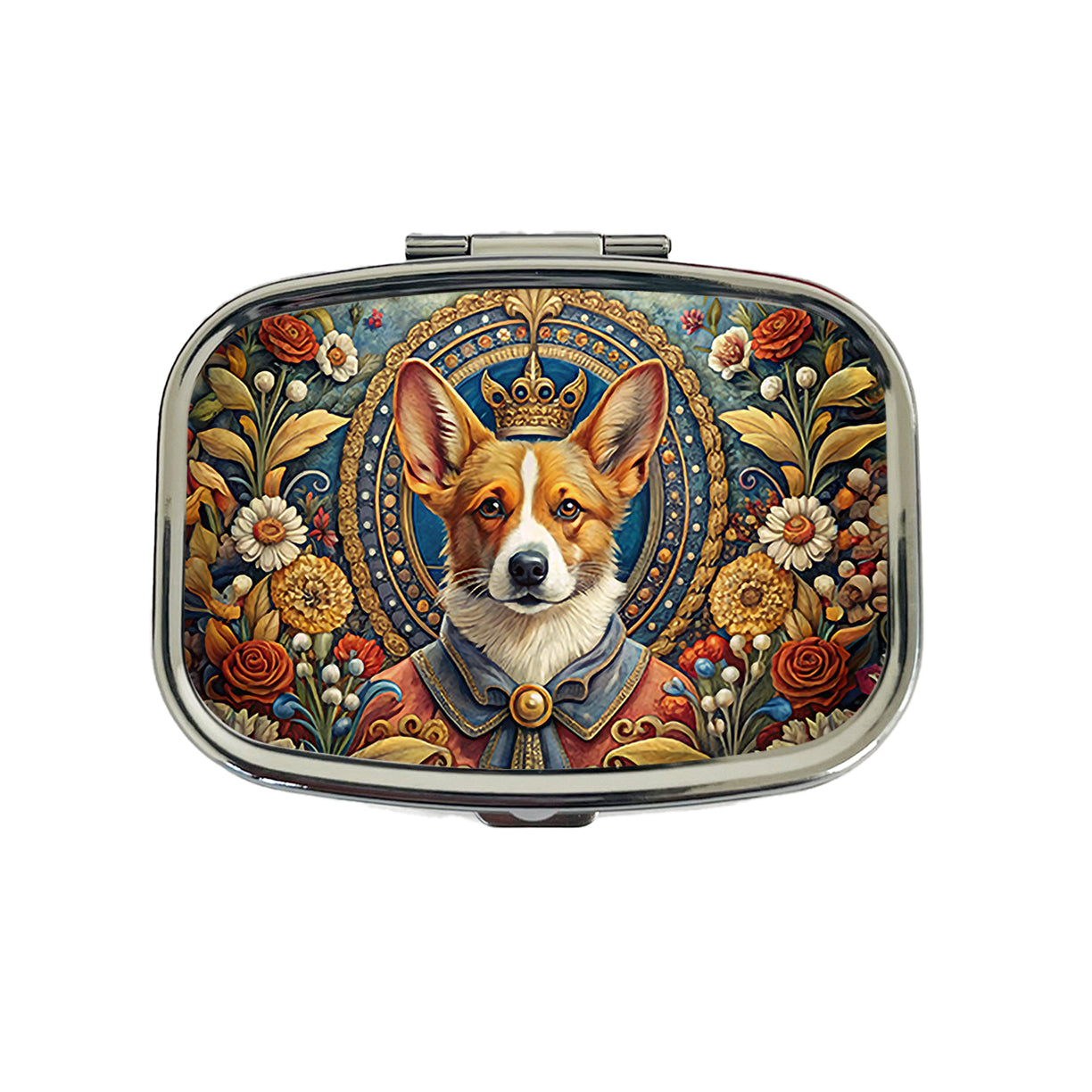 Pembroke Welsh Corgi Dog French Bohemian Art Travel Pill Box Case