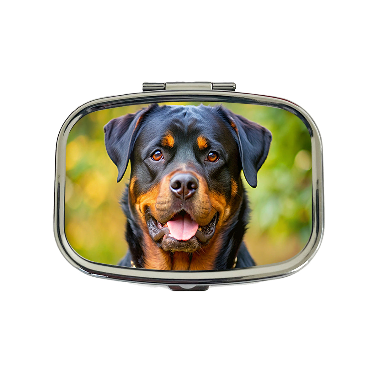 Rottweiler Dog Photo Travel Pill Box Case
