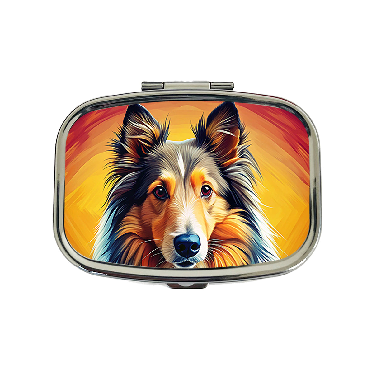 Shetland Sheepdog Sheltie Dog Pop Art Travel Pill Box Case