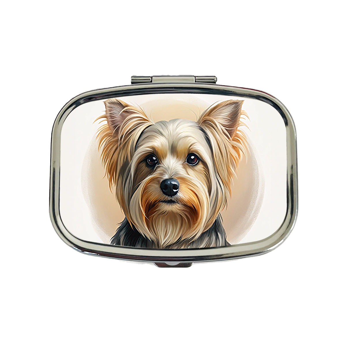 Yorkshire Terrier Yorkie Dog Illustration Travel Pill Box Case
