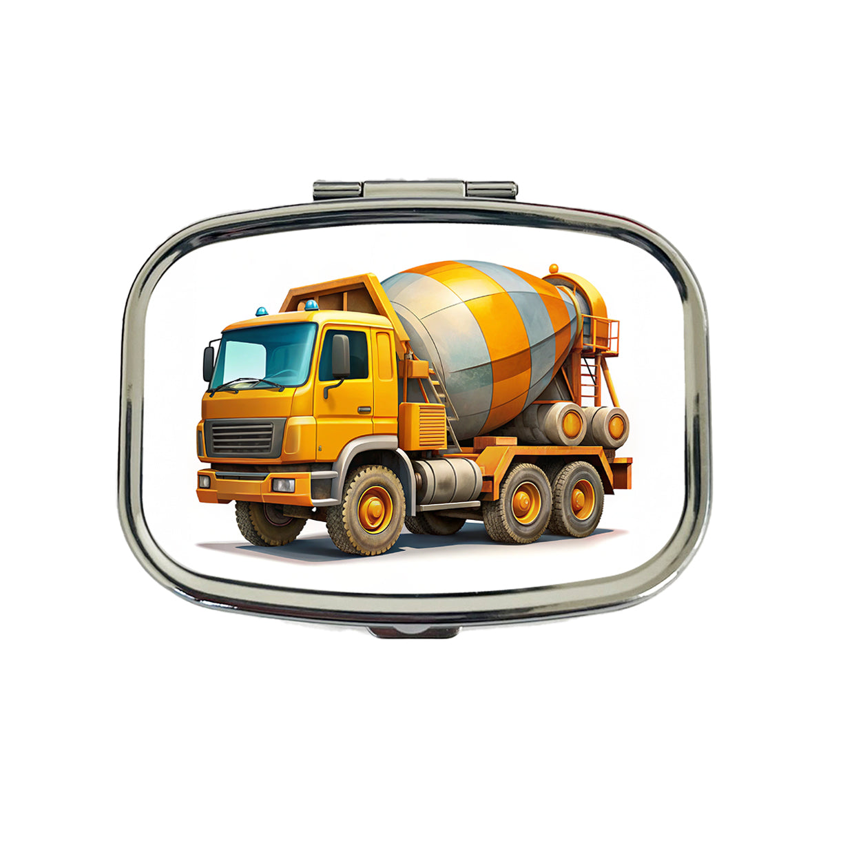 Cement Truck Construction Work Equipment Travel Pill Box Case