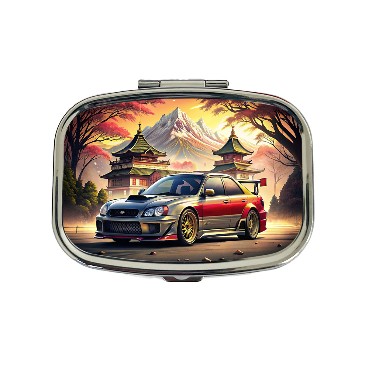 Japanese JDM Tuner Car Art Landscape Travel Pill Box Case