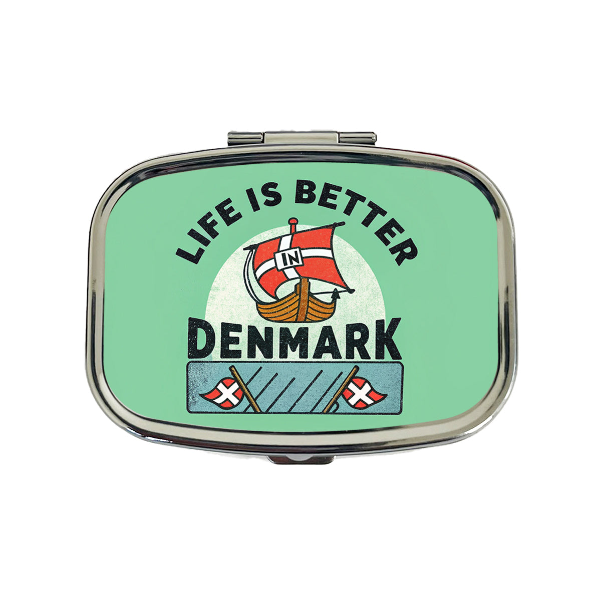 Life Is Better In Denmark Travel Pill Box Case
