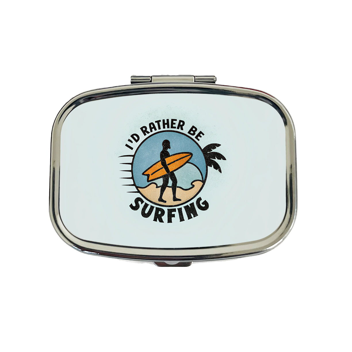 I'd Rather Be Surfing Travel Pill Box Case