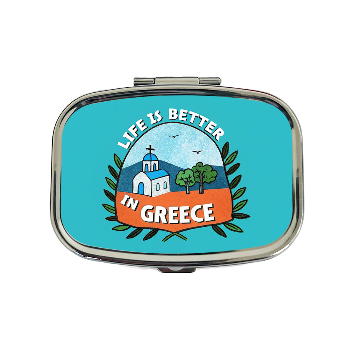 Life Is Better In Greece Travel Pill Box Case