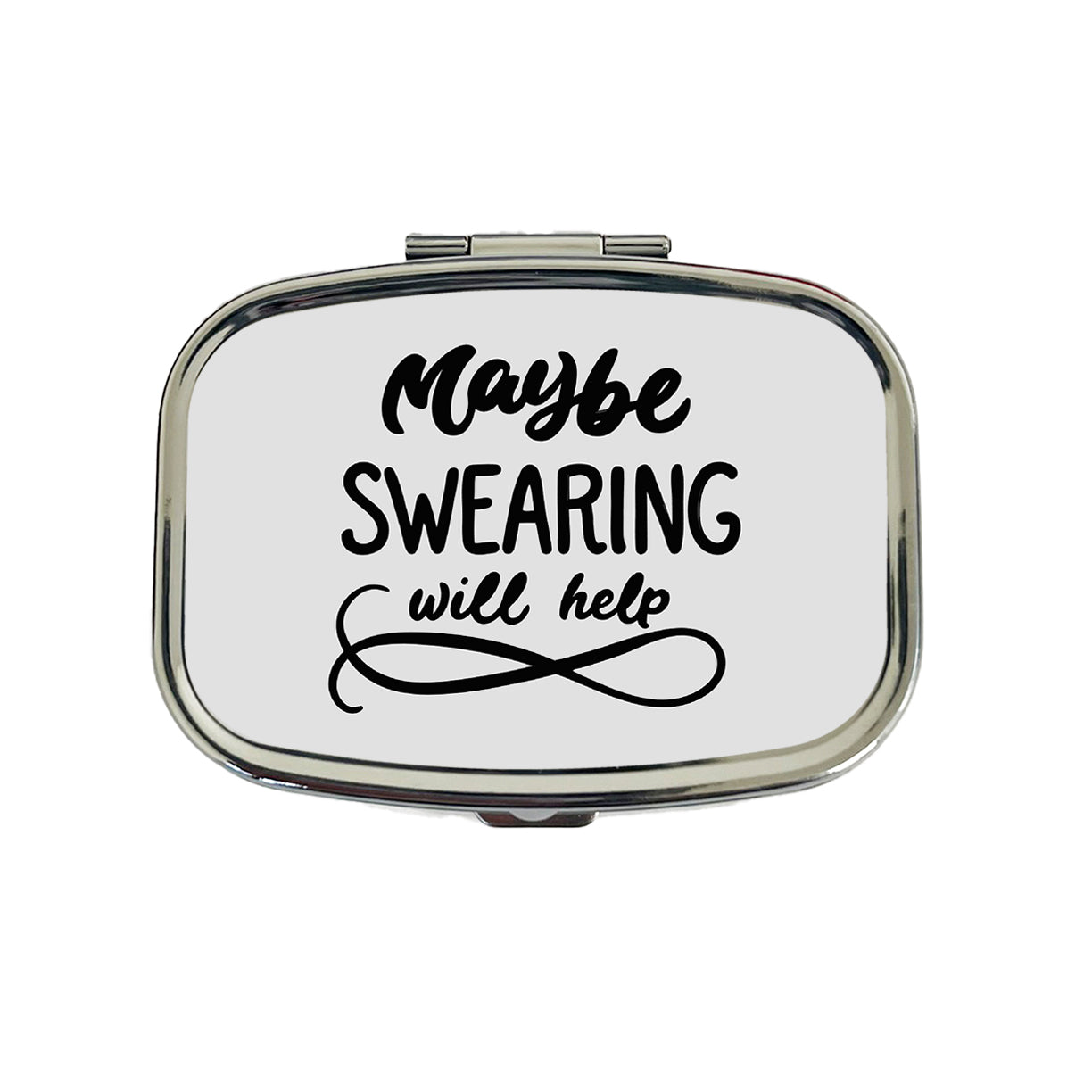 Maybe Swearing Will Help Funny Script Travel Pill Box Case