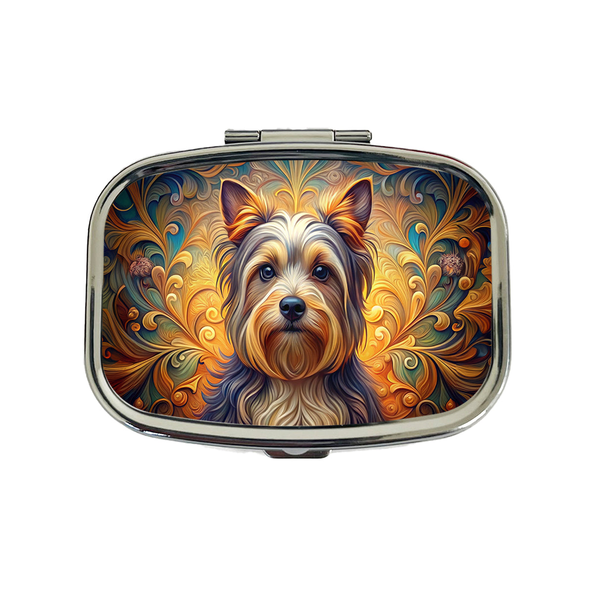 Biewer Terrier Dog Art Nouveau Travel Pill Box Case