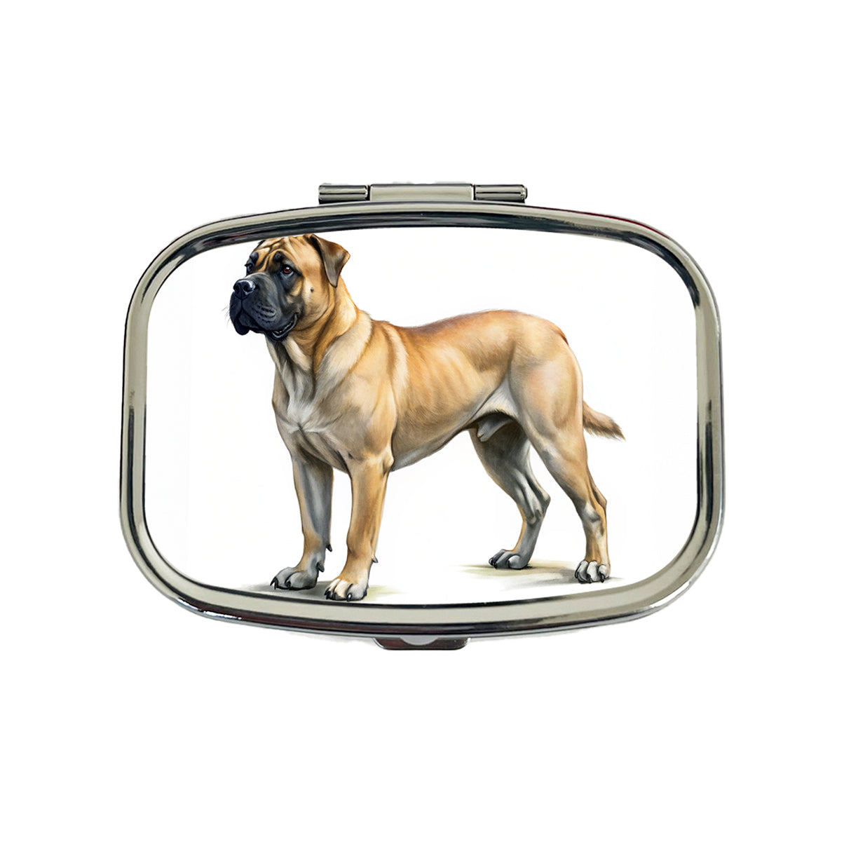 Boerboel Dog Illustration Travel Pill Box Case