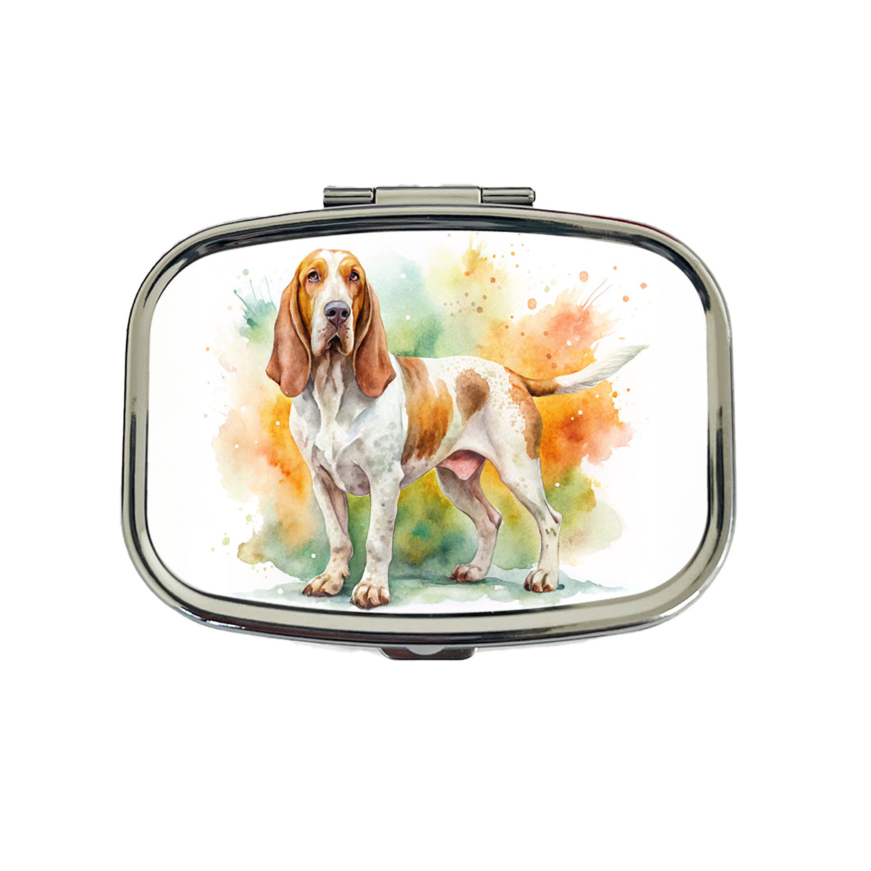 Bracco Italiano Dog Watercolor Style Travel Pill Box Case