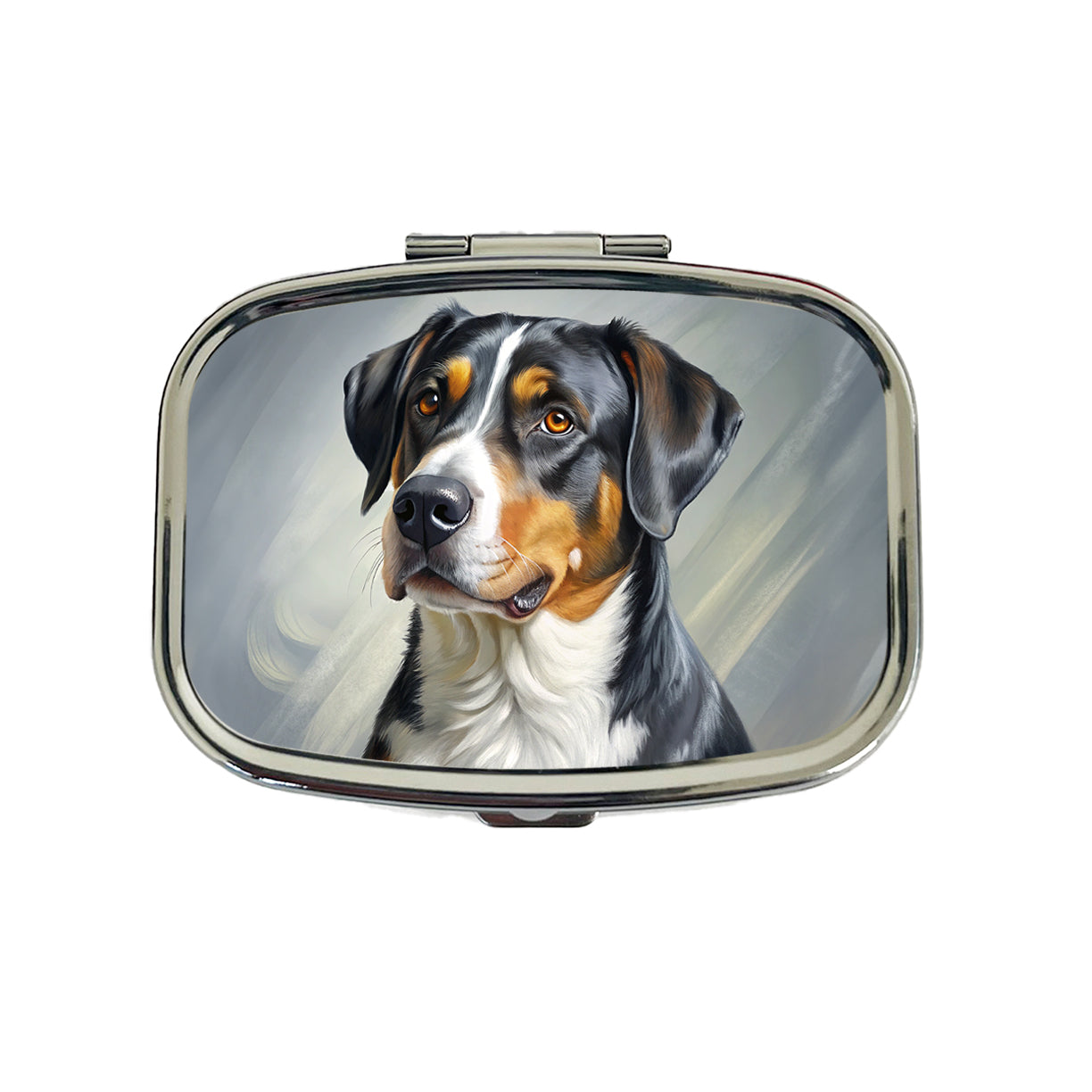 Greater Swiss Mountain Dog Illustration Travel Pill Box Case