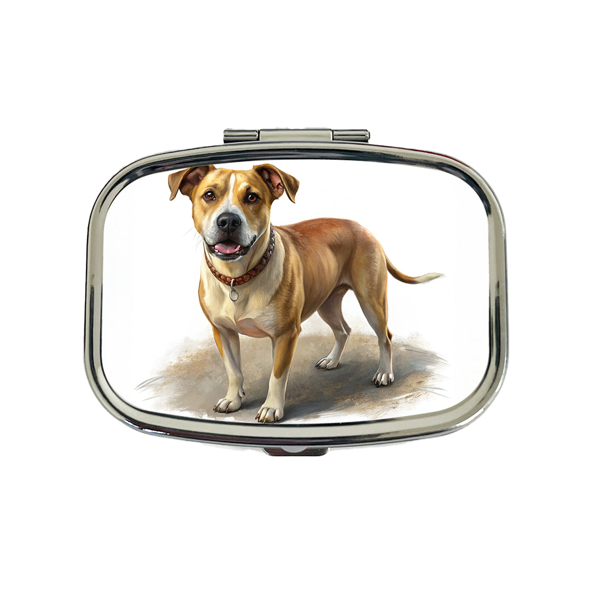 Labrabull Dog Illustration Travel Pill Box Case