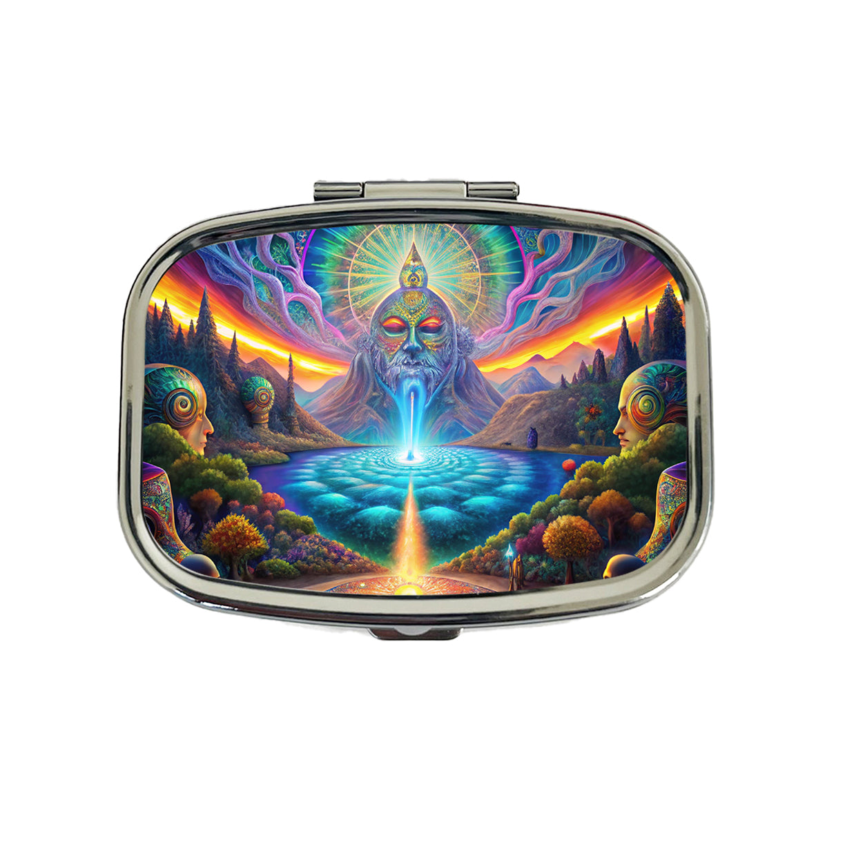 Psychedelic Mysticism Mystical Scene Travel Pill Box Case