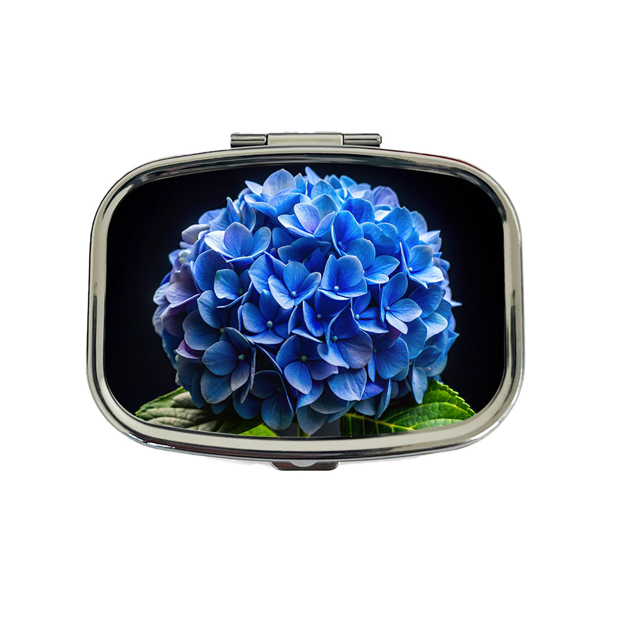 Blue Hydrangea Flower Photo Travel Pill Box Case