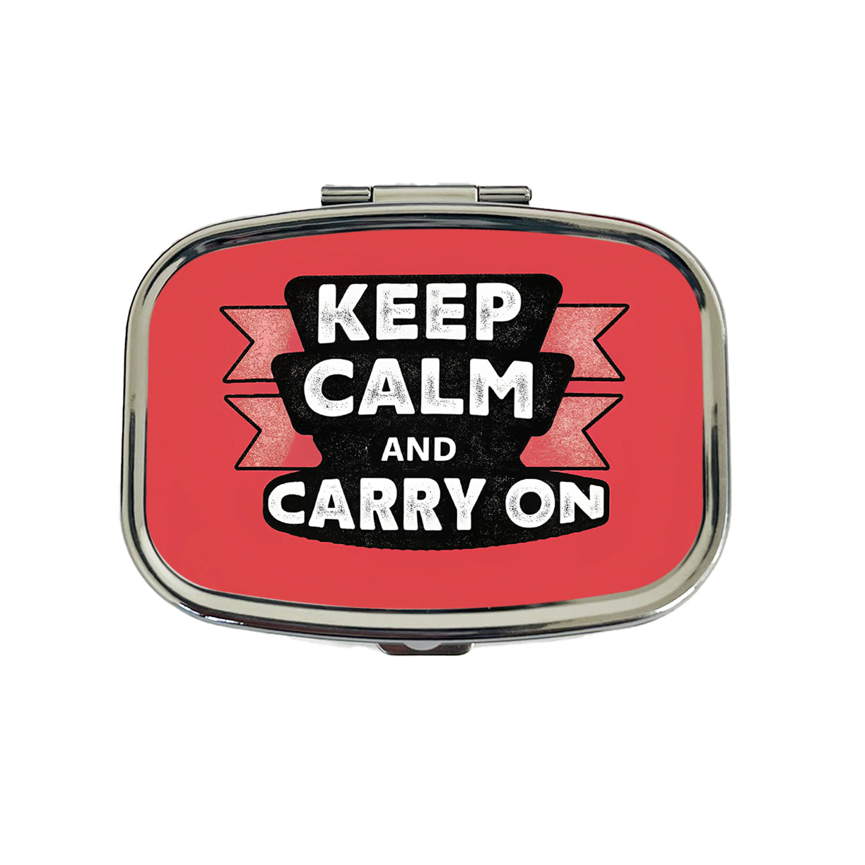 Keep Calm And Carry On Funny Travel Pill Box Case