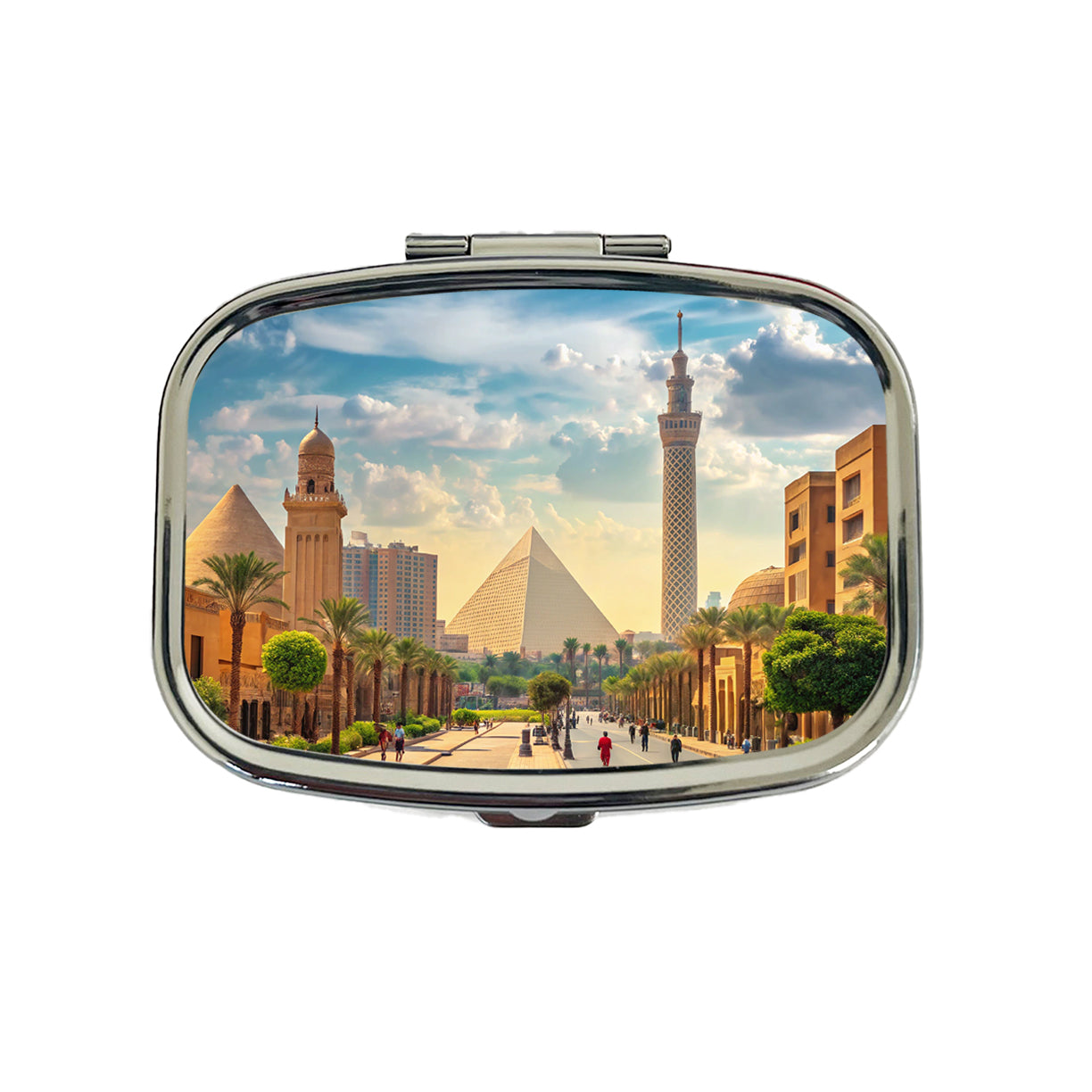 Cairo Egypt Pyramid Street Travel Pill Box Case