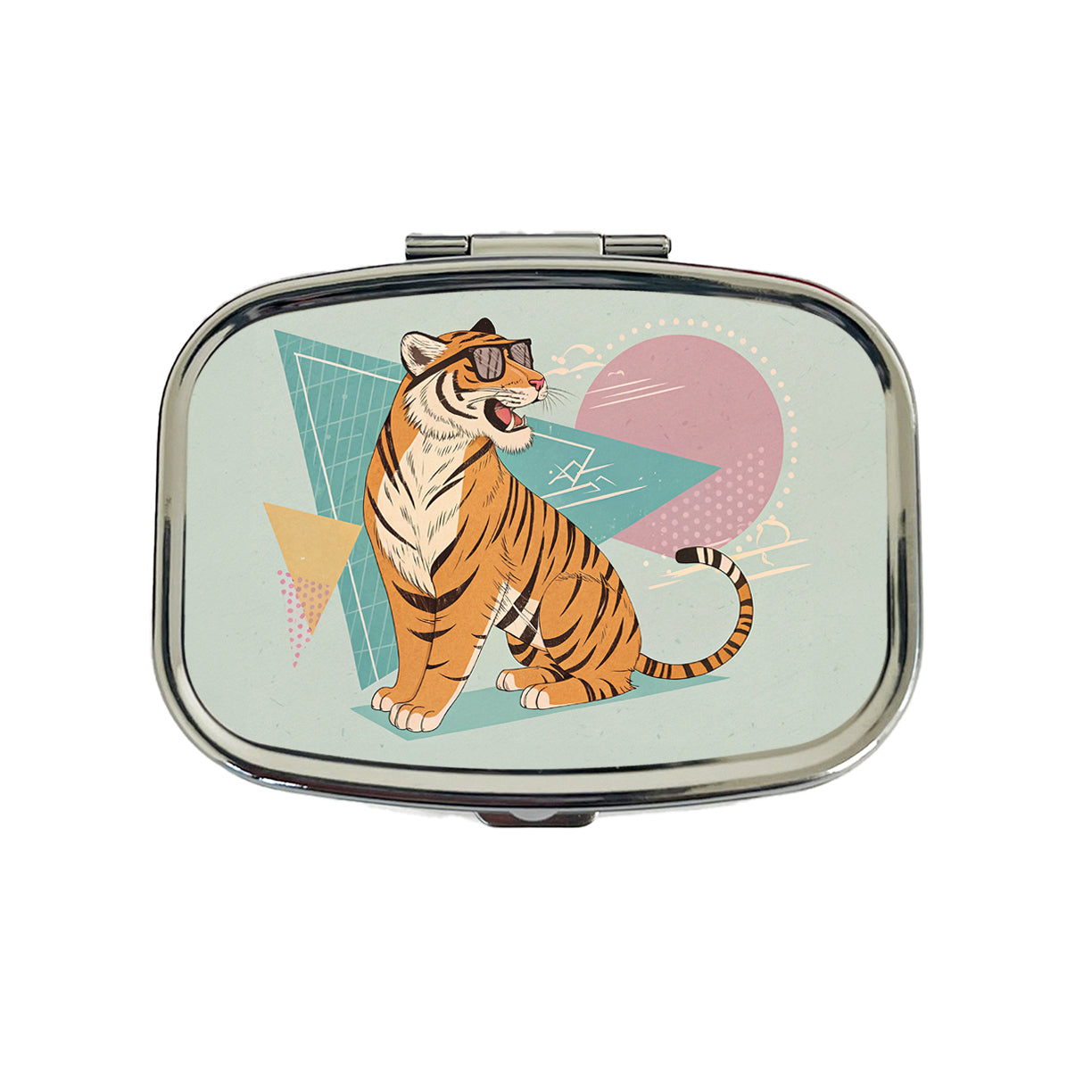 Cool Tiger Wearing Sunglasses Travel Pill Box Case