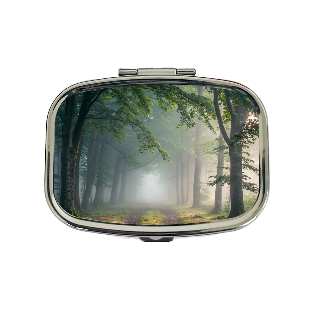 Forest Fog Morning Trail Travel Pill Box Case