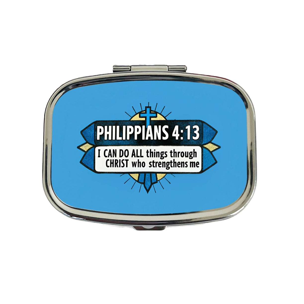 Philippians I Can Do All Things Through Christ Bible Verse Travel Pill Box Case