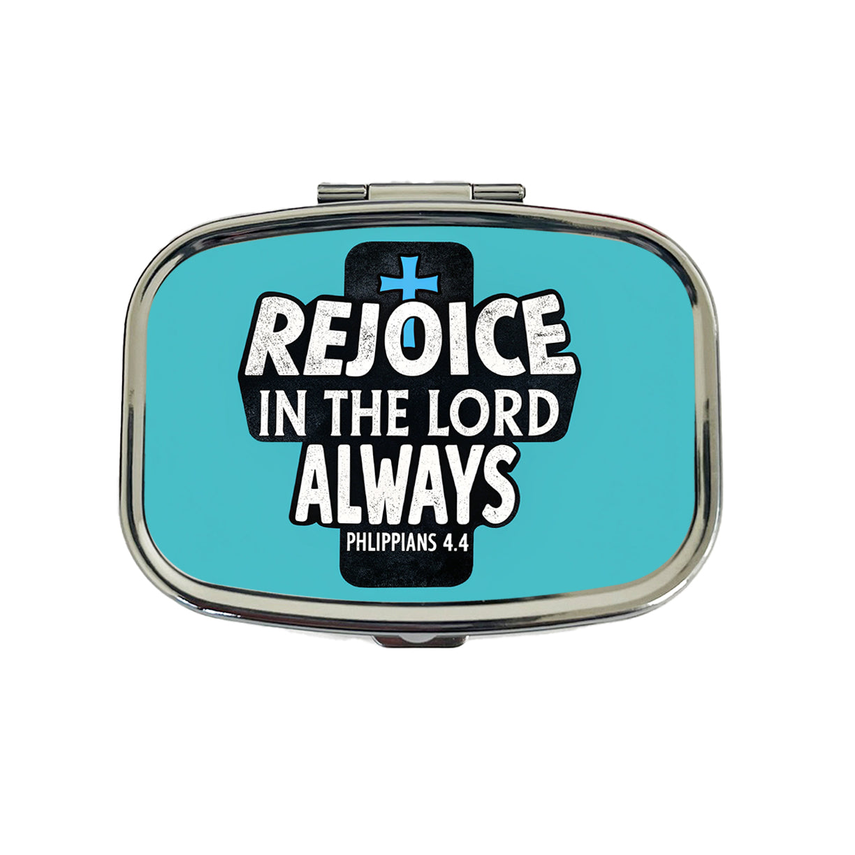 Rejoice In The Lord Always Philippians Bible Verse Travel Pill Box Case