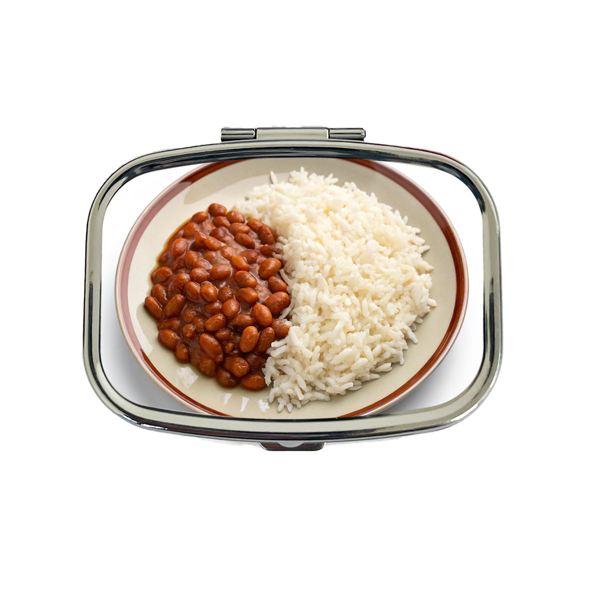 Rice And Beans Cheap Dinner Travel Pill Box Case