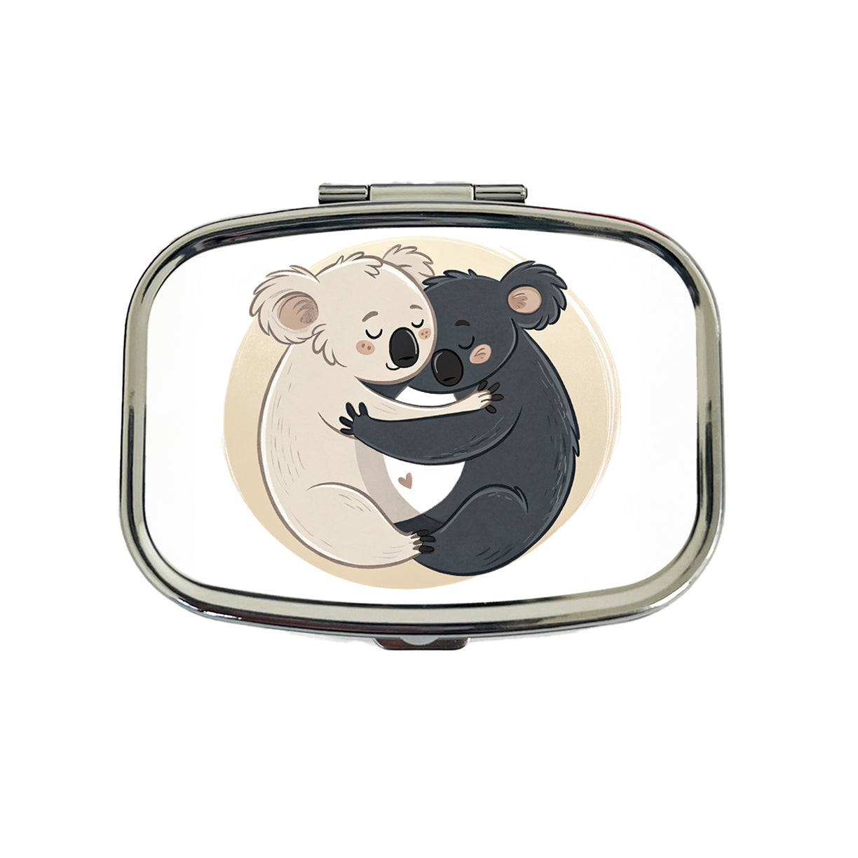 Two Koalas Yin Yang Dark Light Travel Pill Box Case