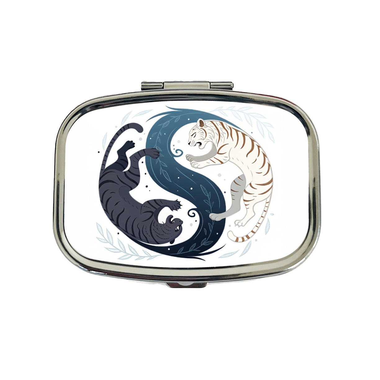 Two Tigers Yin Yang Awesome Travel Pill Box Case