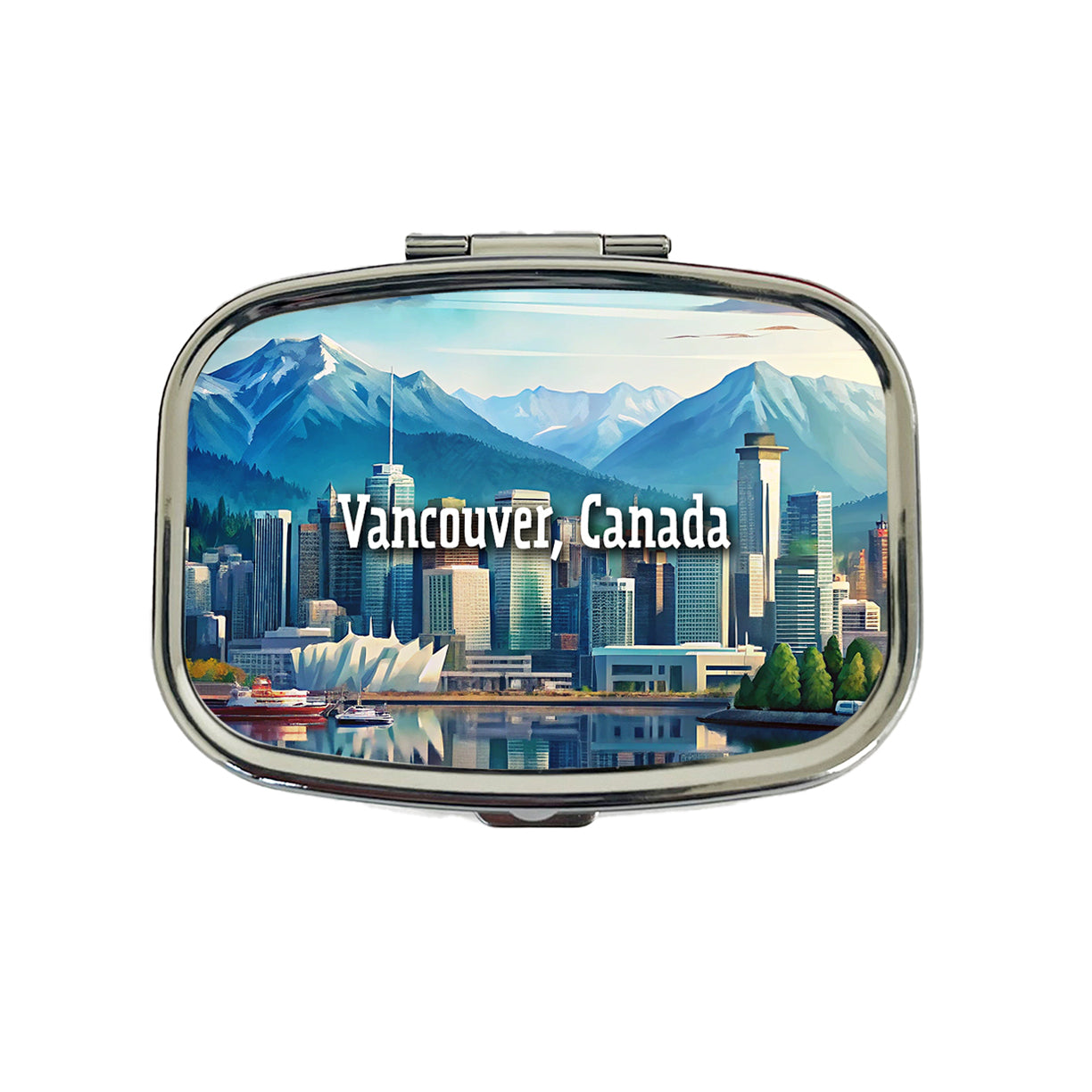 Vancouver, Canada Travel City Country Stamp Travel Pill Box Case