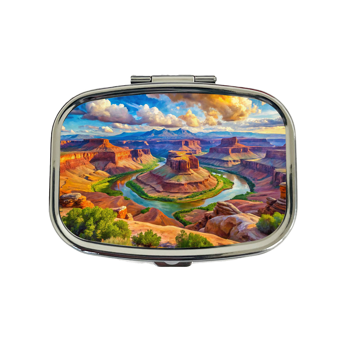Canyonlands National Park Utah Watercolor Style Travel Pill Box Case