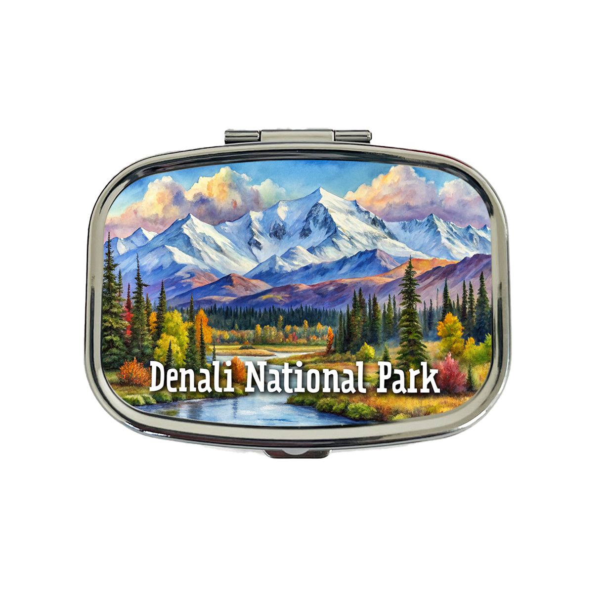 Denali National Park Alaska Travel Pill Box Case