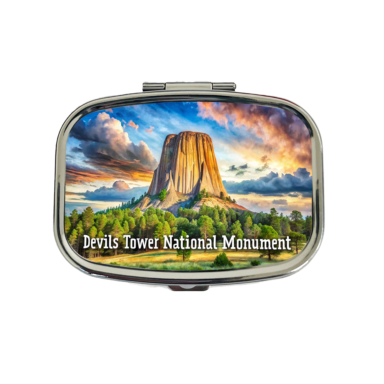 Devils Tower National Monument Wyoming Travel Pill Box Case