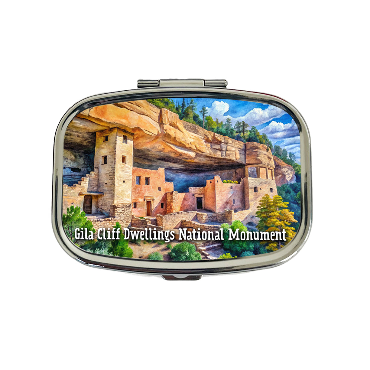 Gila Cliff Dwellings National Monument New Mexico Travel Pill Box Case