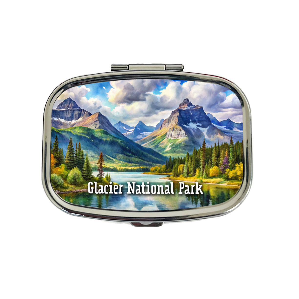 Glacier National Park Montana Travel Pill Box Case