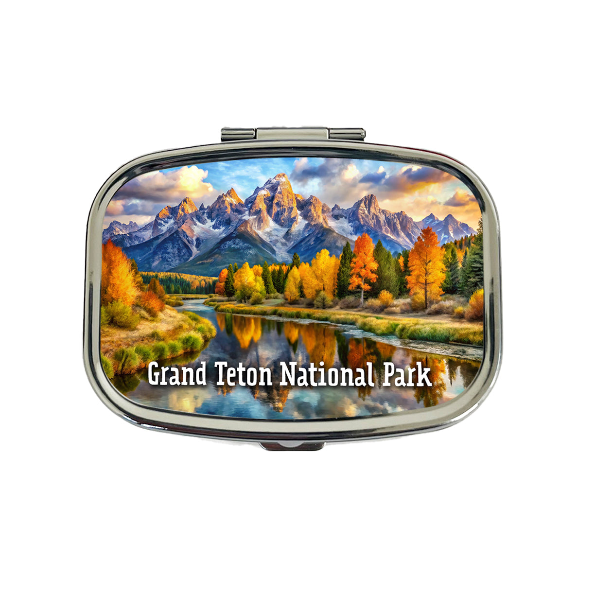 Grand Teton National Park Wyoming Travel Pill Box Case