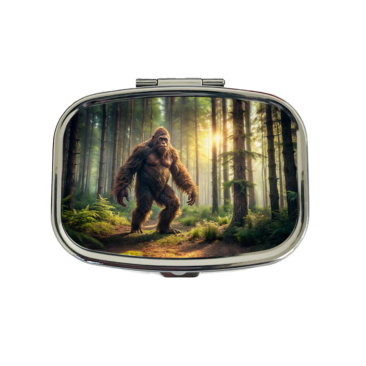 Big Foot Strolling Through The Forest Travel Pill Box Case
